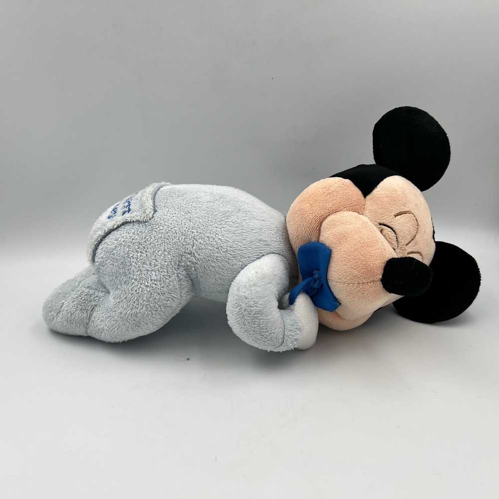 Vintage Disney Parks Baby My First Mickey Mouse 12" Plush Toy Sleeping Pacifier